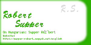 robert supper business card